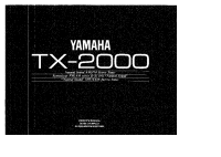 Yamaha TX-2000 - Owners Manual 
